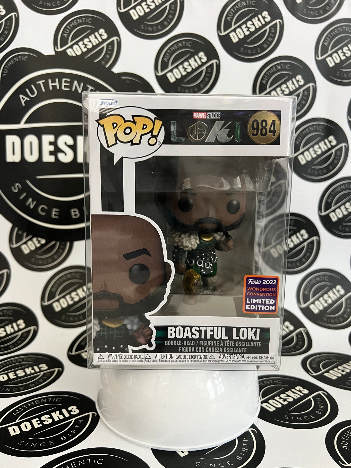 Funko Pop! Marvel Boastful Loki #984 2022 WonderCon Wonderous Exclusive W/Protector
