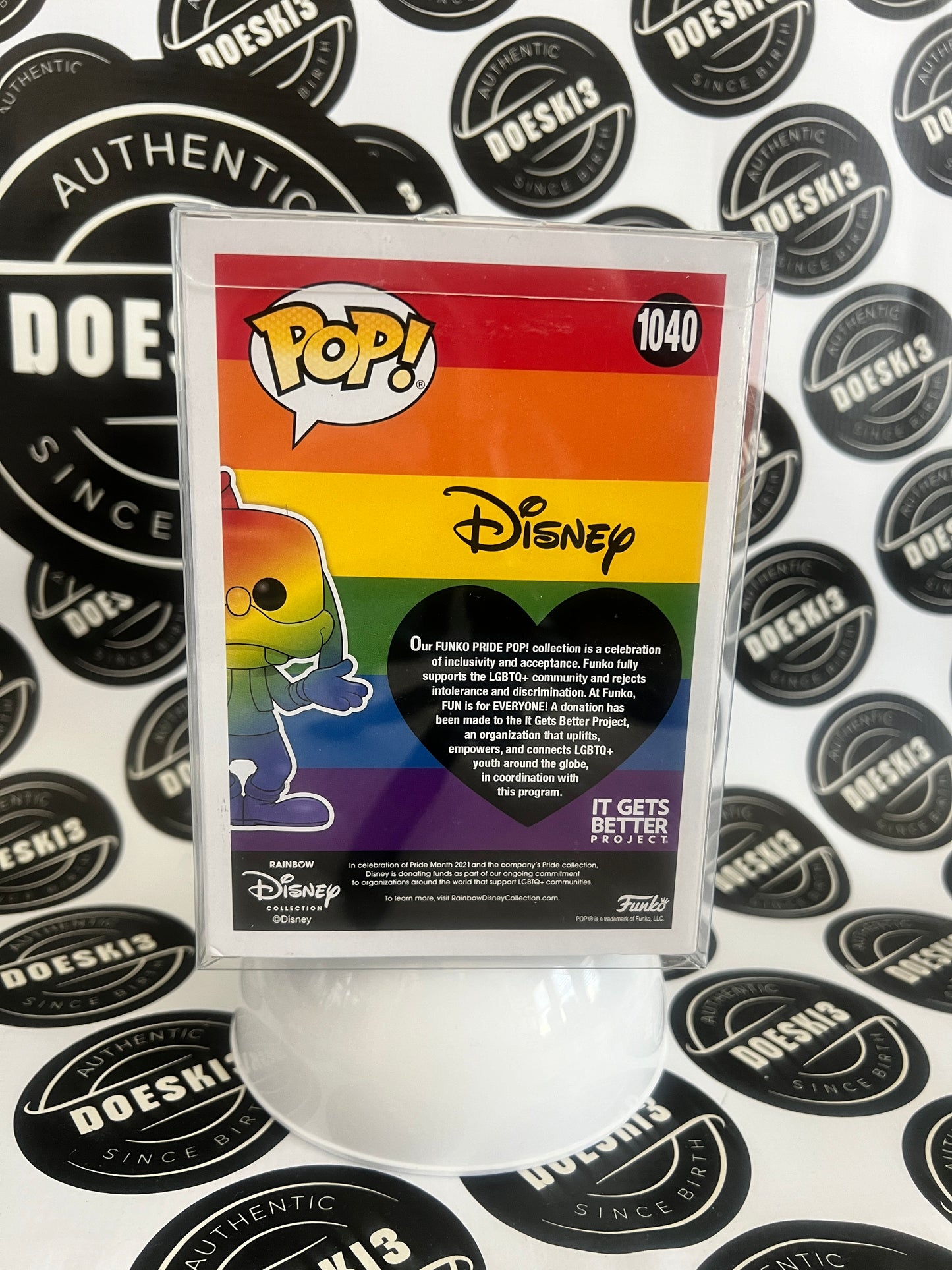 Funko Pop! Disney Rainbow Pride Goofy #1040 Special Edition Exclusive W/Protector