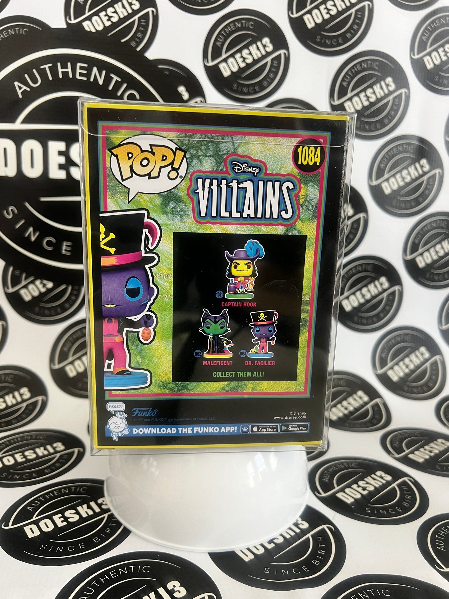 Funko Pop! Disney Villains DR. FACILIER (Black Light) Hot Topic Exclusive #1084 W/Protector