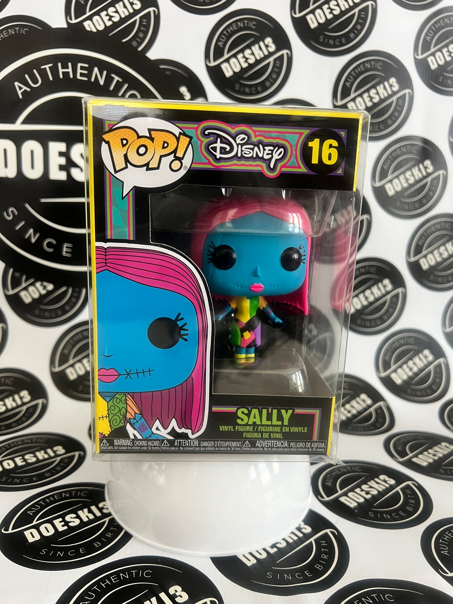 Funko Pop Disney Nightmare Before Christmas #16 Sally (Black Light) W/Protector