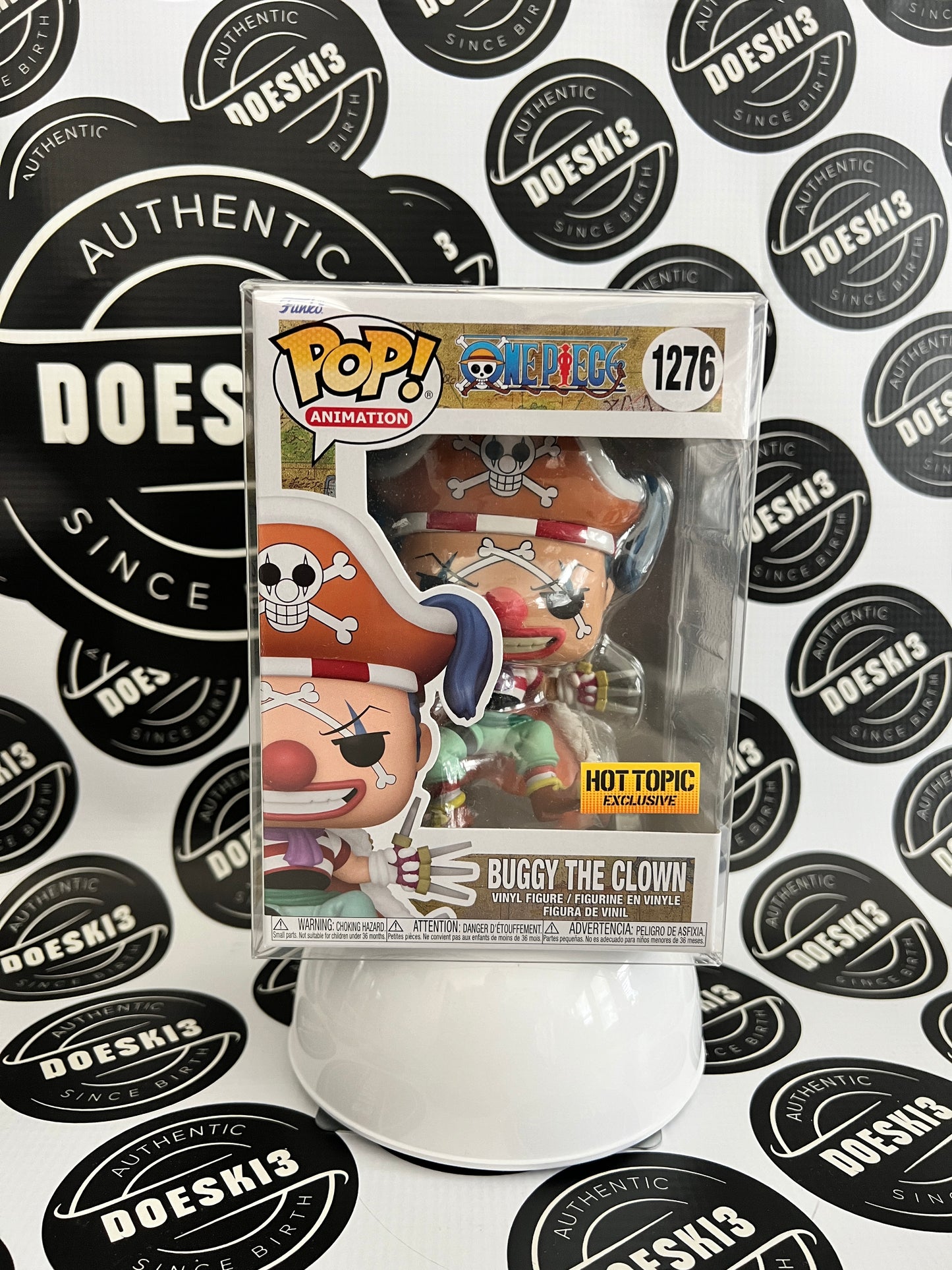 Funko Pop! One Piece Buggy the Clown #1276 Hot Topic Exclusive W/Protector