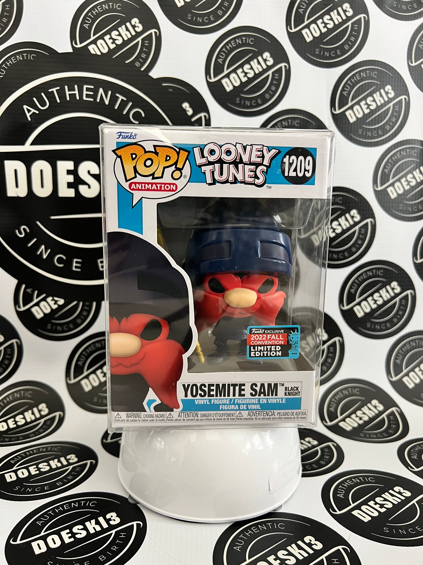 Funko Pop! Looney Tunes Yosemite Sam Black Knight #1209 2022 NYCC Exclusive W/Protector