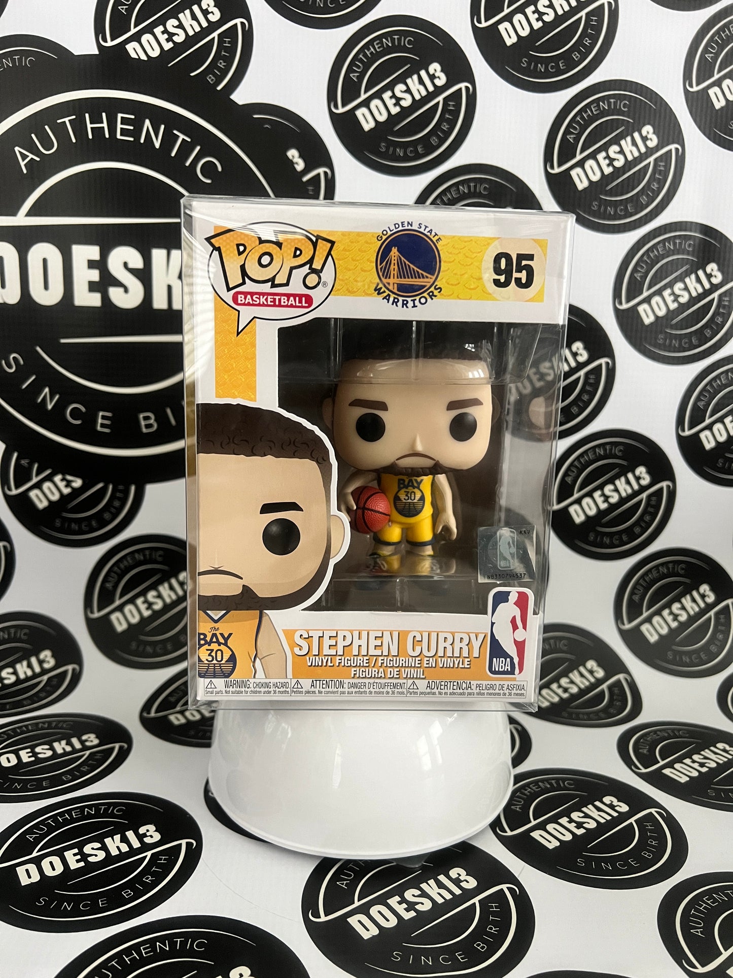 Funko Pop! Stephen Curry Golden State Warriors City Edition Bay #95 W/Protector