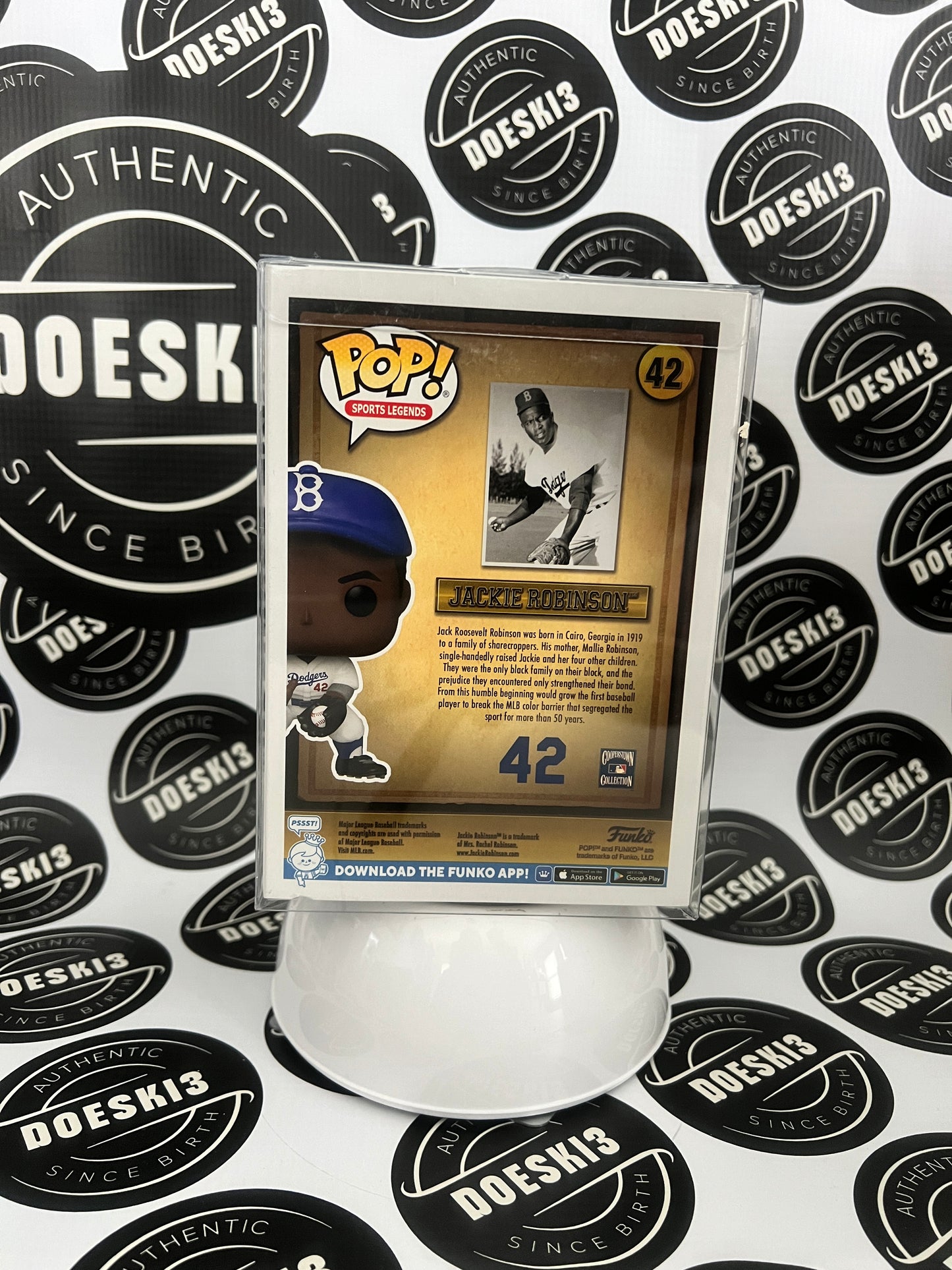 Funko Pop! MLB Legends Dodgers Jackie Robinson #42 W/Protector