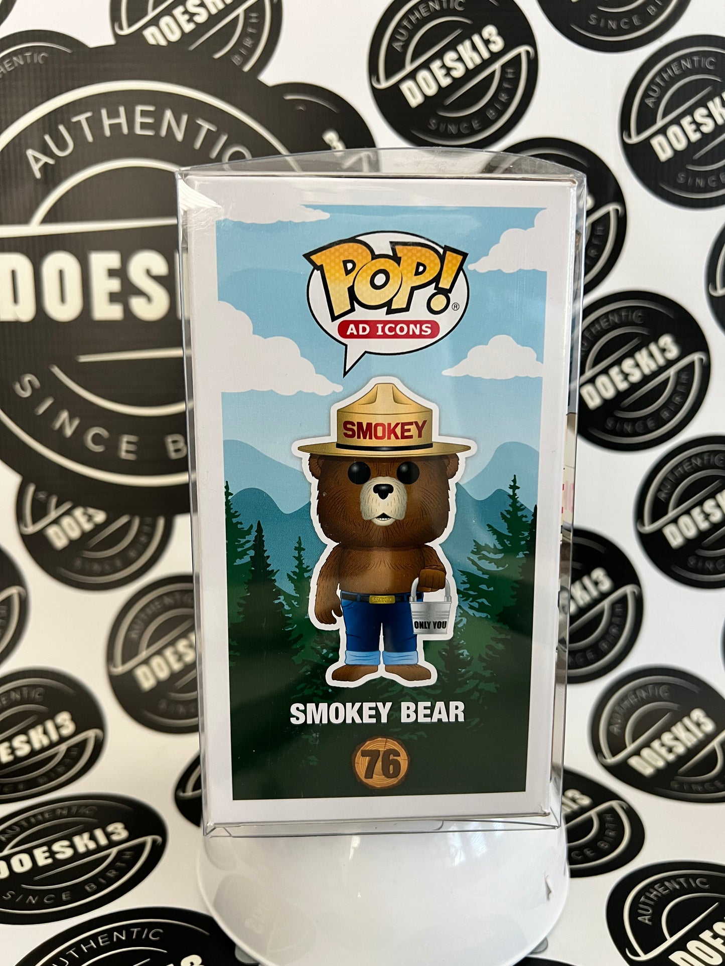 Funko Pop! Ad Icons Smokey Bear With Bucket #76 GameStop Exclusive W/Protector