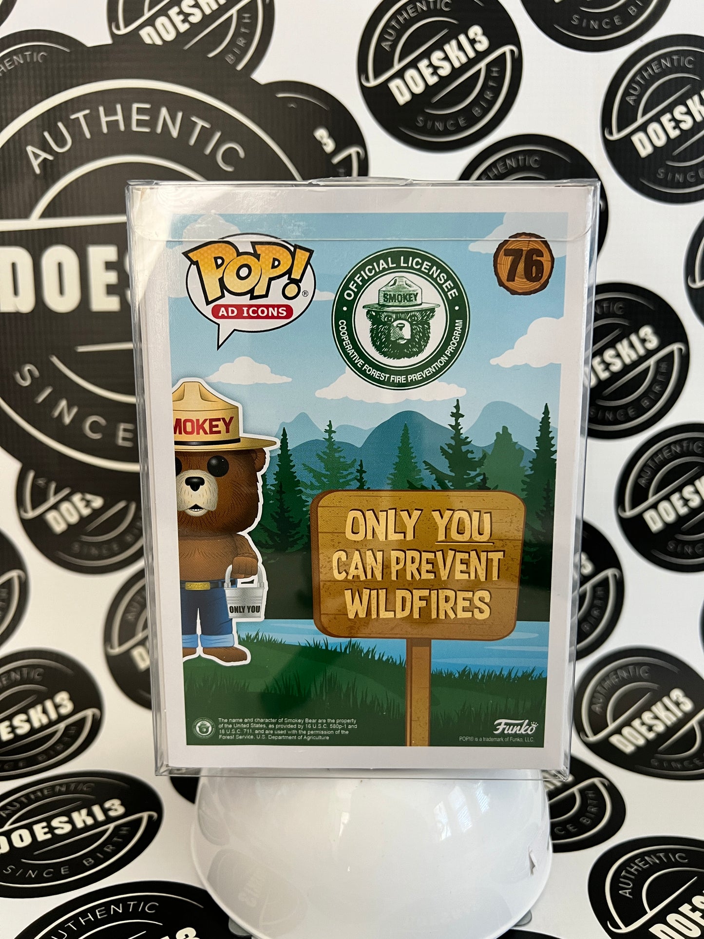 Funko Pop! Ad Icons Smokey Bear With Bucket #76 GameStop Exclusive W/Protector
