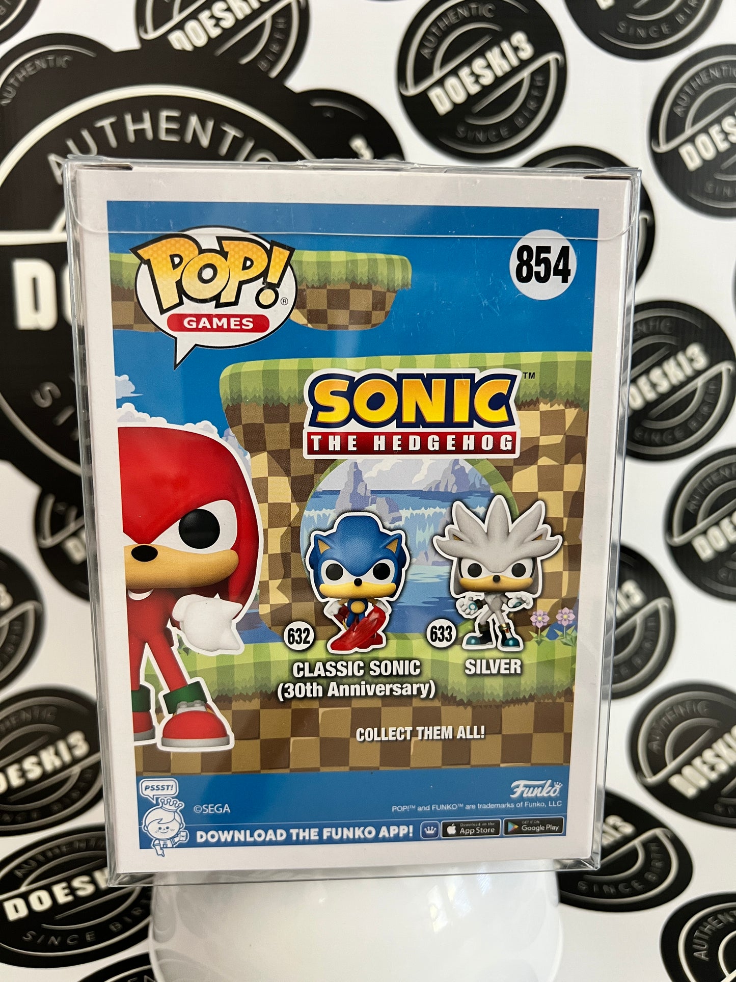 Funko Pop! Sonic The Hedgehog Knuckles Flocked #854 Targetcon Exclusive W/Protector