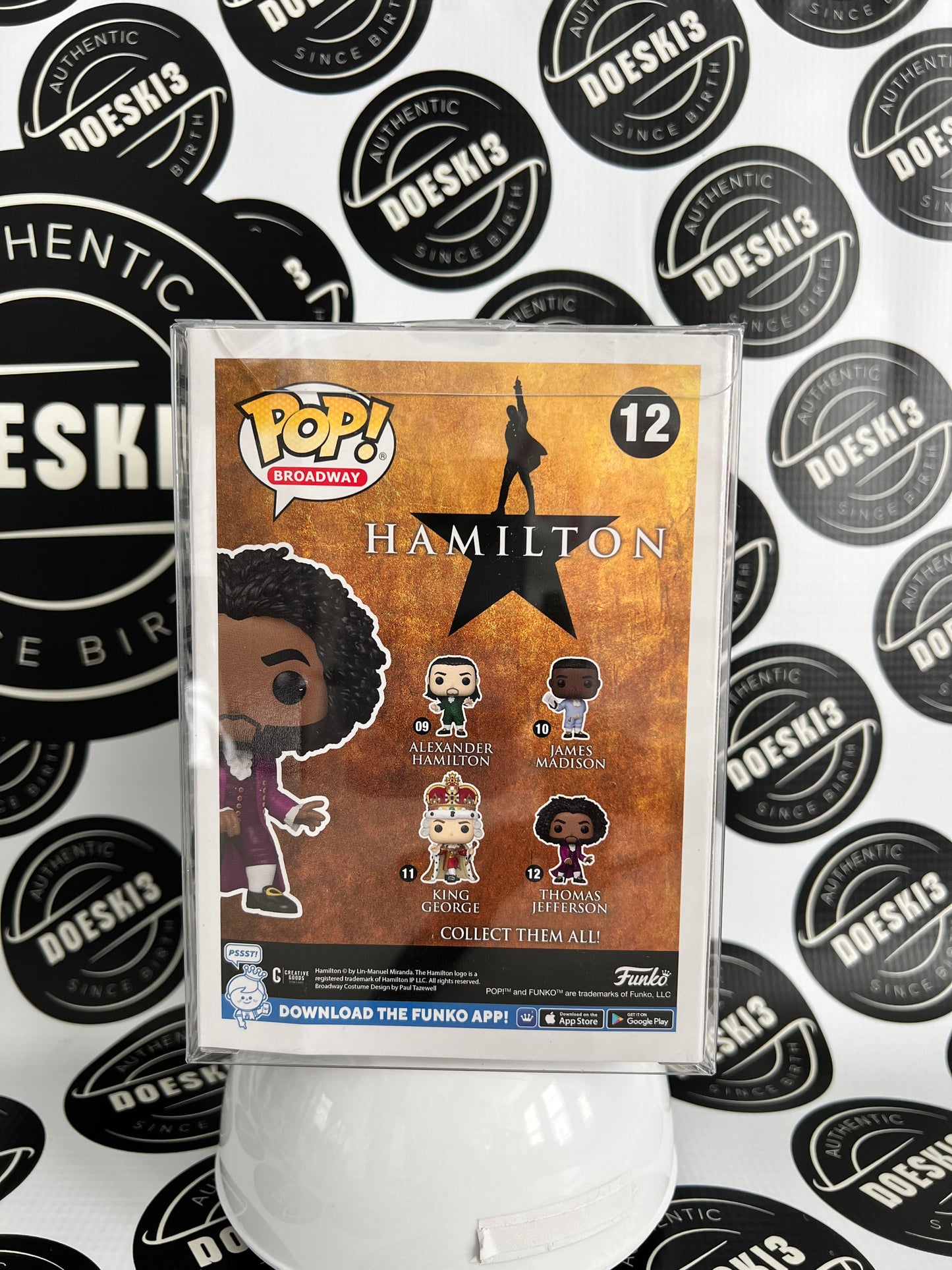 Funko Pop! Hamilton Thomas Jefferson #12 W/Protector