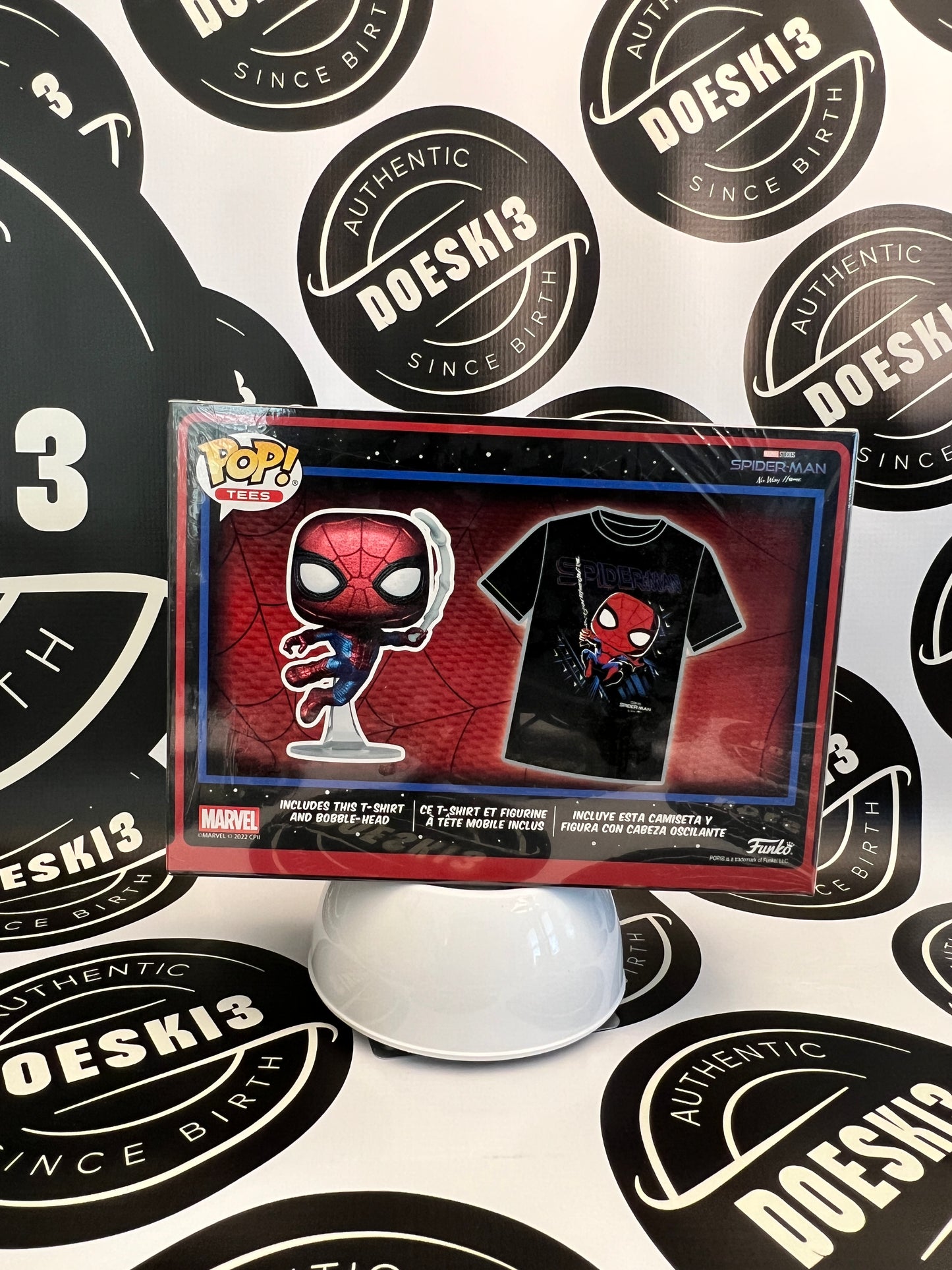 Funko Pop! No Way Home Spider Man Diamond w/tee Target Con Exclusive Large