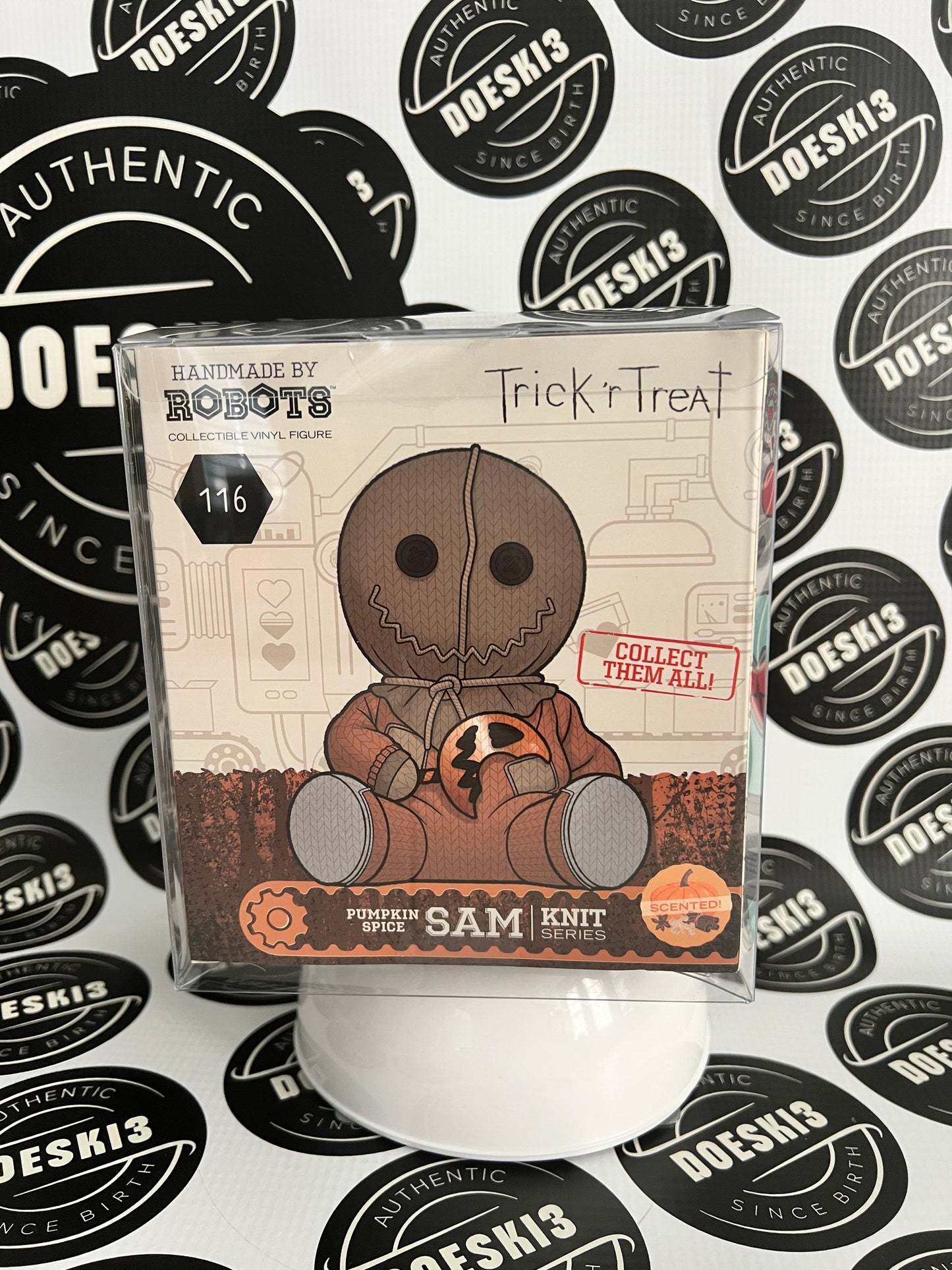 Sam Trick R Treat Handmade By Robots NYCC 2024 Exclusive LE 240 Pumpkin Spice W/Protector