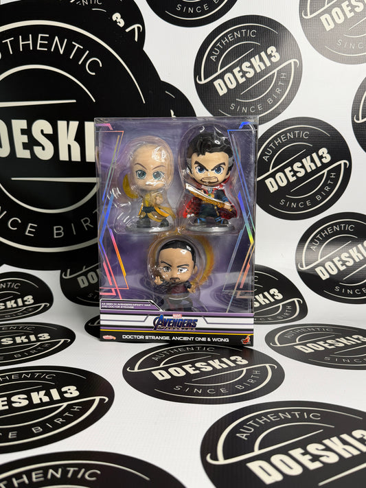 Hot Toys Cosbaby Avengers Endgame Doctor Strange, Ancient One & Wong 3 Figure Set