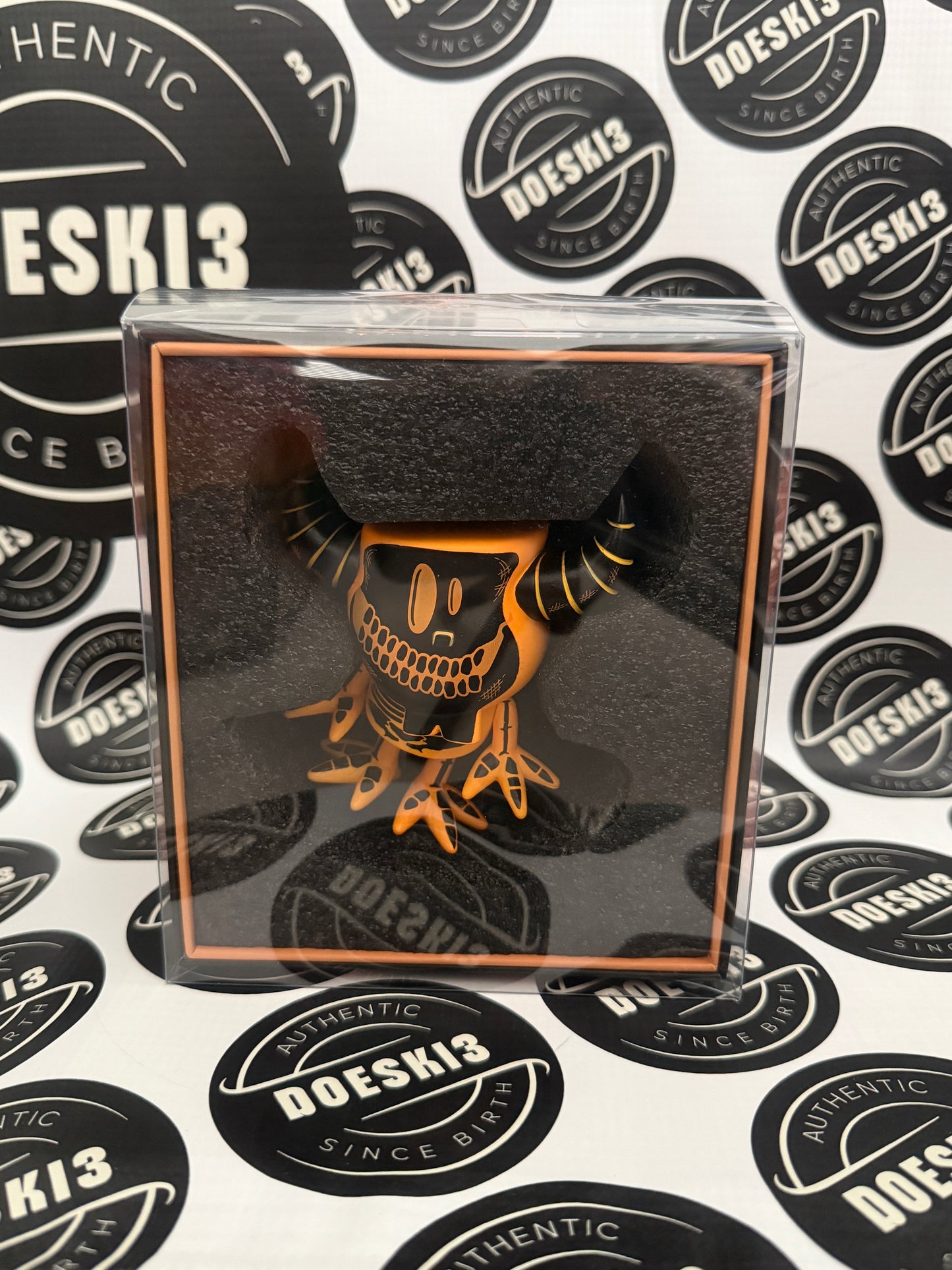 Mischief Toys Orange Blacklight Skeleton Gastley LE 335 W/Protector (signed)