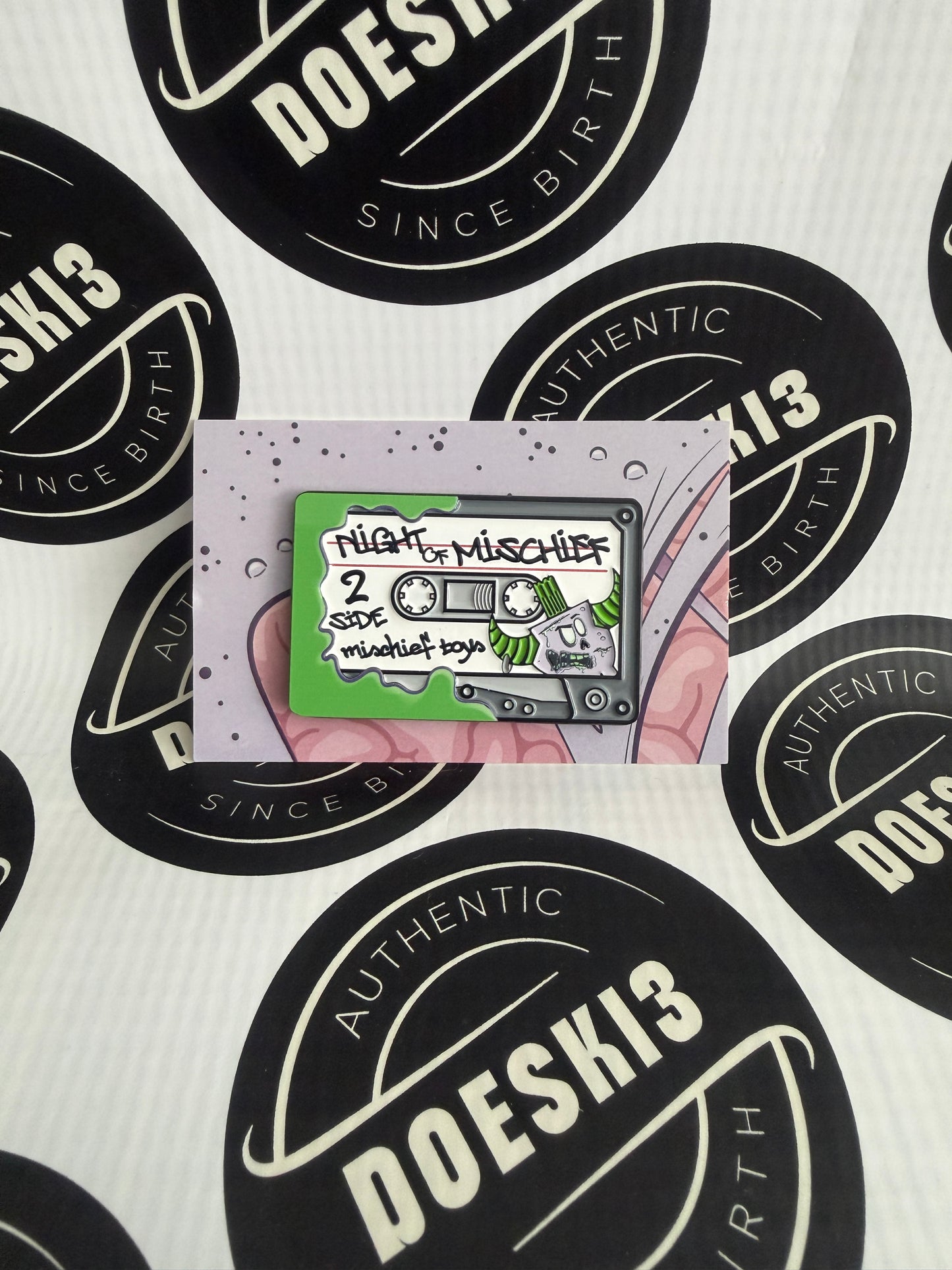 Mischief Toys Night Of Mischief 2025 Cassette Tape Pin Set