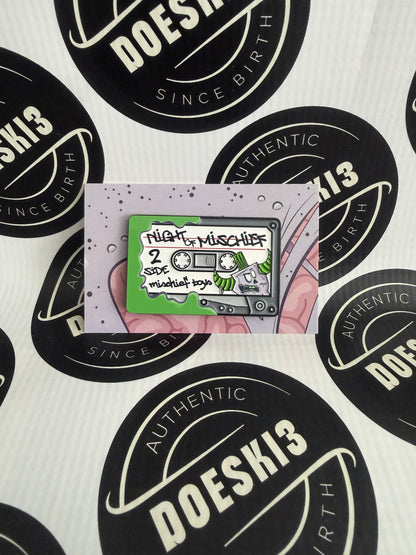 Mischief Toys Night Of Mischief 2025 Cassette Tape Pin Set