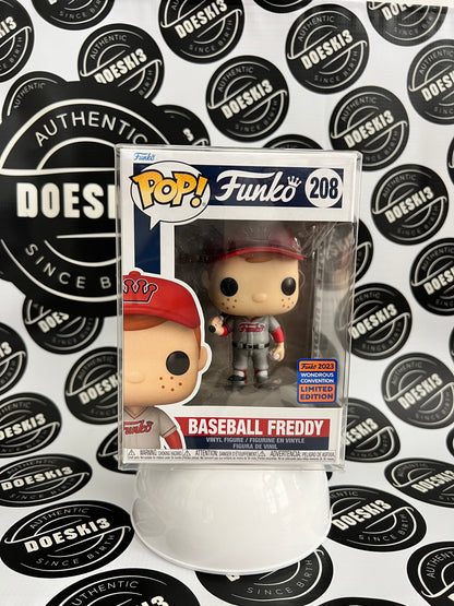 Funko POP! Freddy Funko Baseball Freddy #208- Wondrous Convention W/Protector