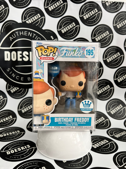 Funko Pop! Birthday Freddy Funko #195 Funko Exclusive W/Protector