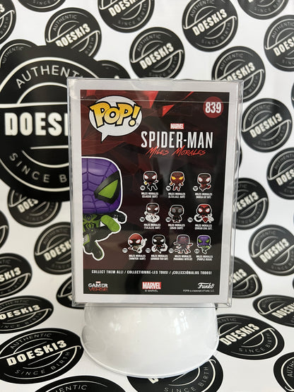 Funko Pop! Vinyl: Marvel - Miles Morales (Purple Reign Suit) (Metallic) #839 Gamerverse W/Protector