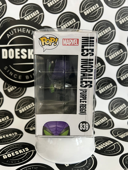 Funko Pop! Vinyl: Marvel - Miles Morales (Purple Reign Suit) (Metallic) #839 Gamerverse W/Protector