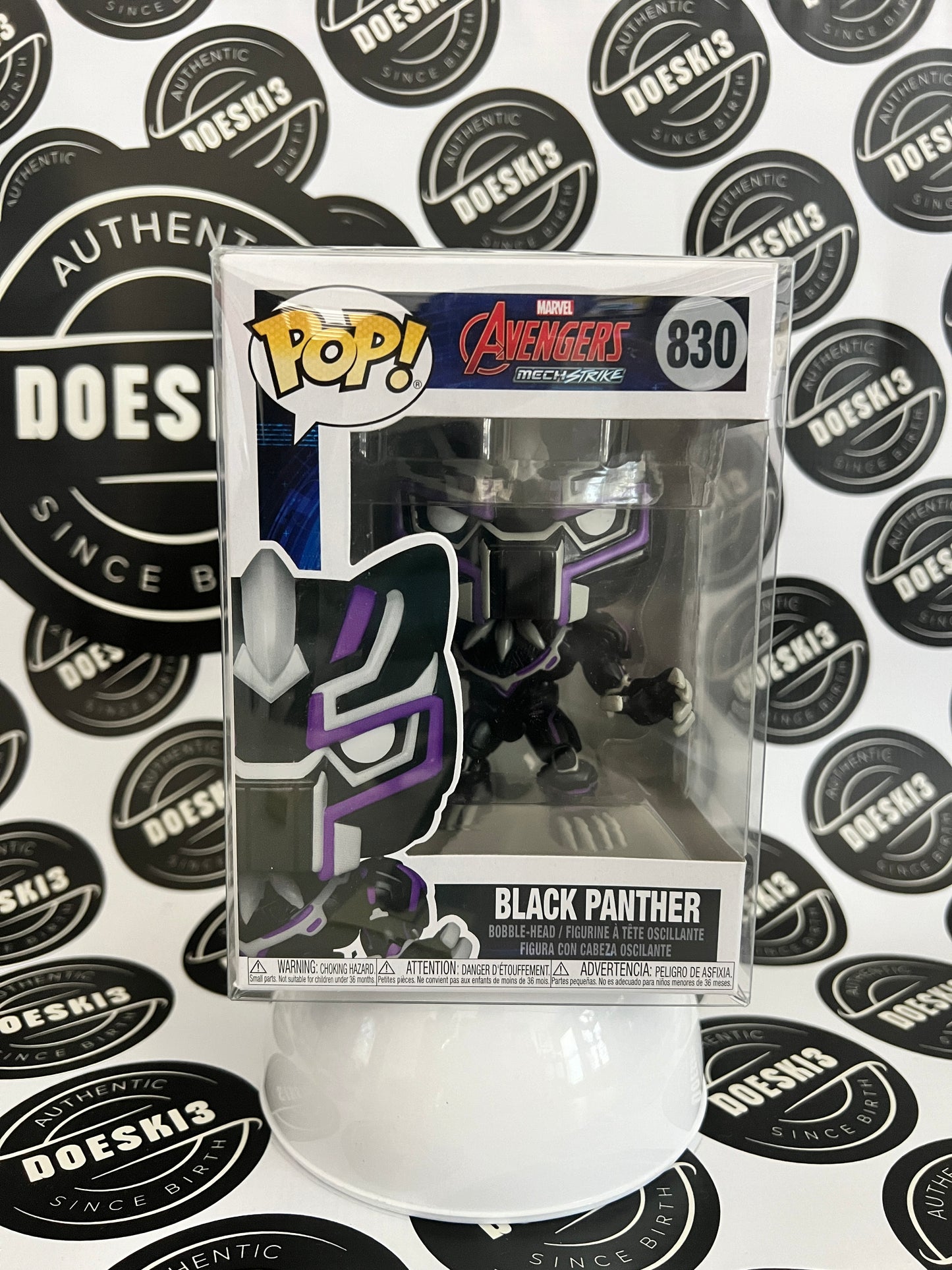 Funko Pop! Marvel Avengers Mech Strike #830 Black Panther W/Protector