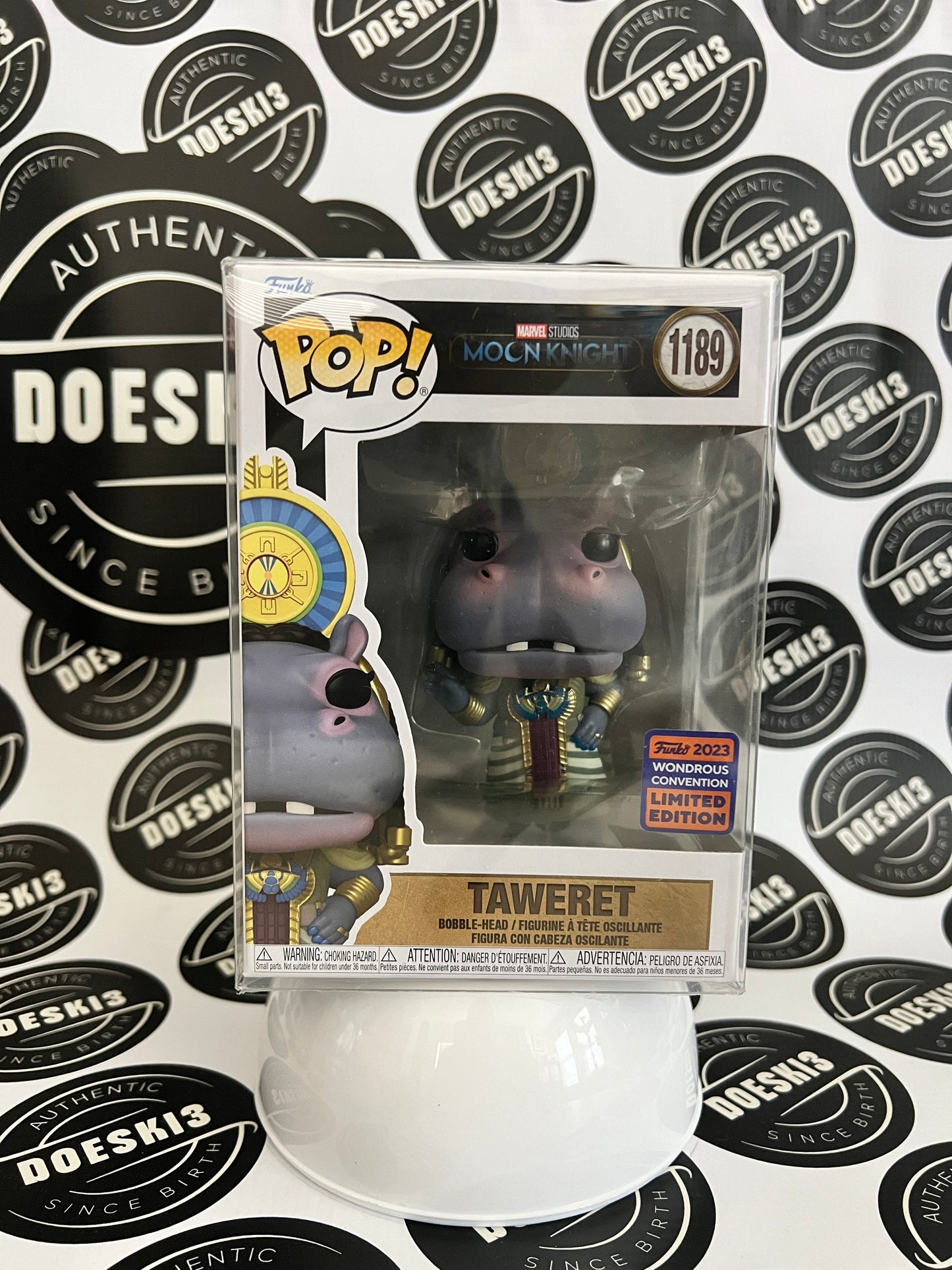 FUNKO POP! MARVEL STUDIOS MOON KNIGHT TAWERET #1189 Wonderous Convention W/Protector