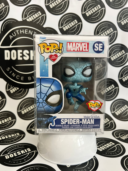 Funko Pop! Marvel: Make A Wish - Spider-Man (Metallic) SE W/Protector