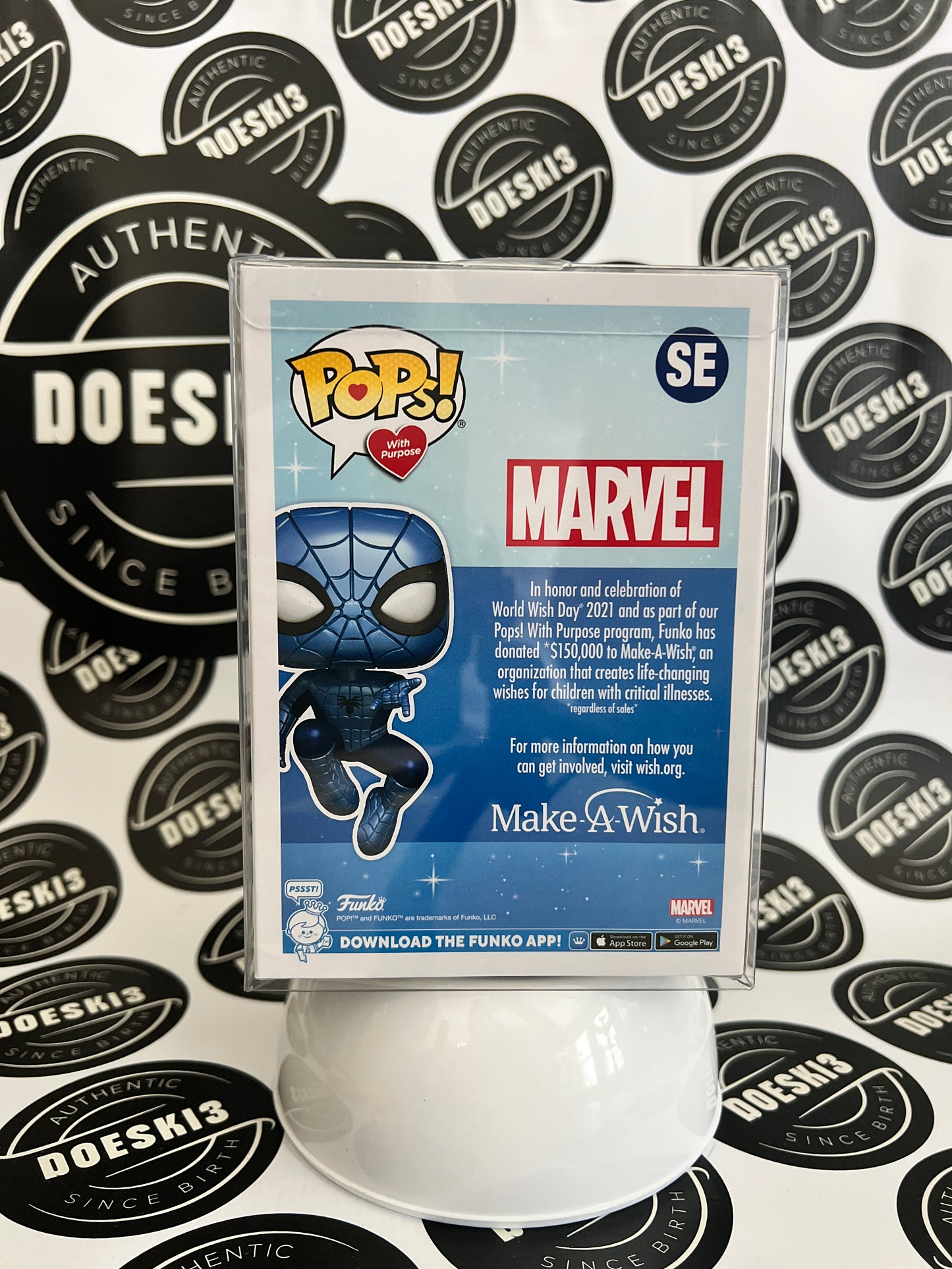 Funko Pop! Marvel: Make A Wish - Spider-Man (Metallic) SE W/Protector