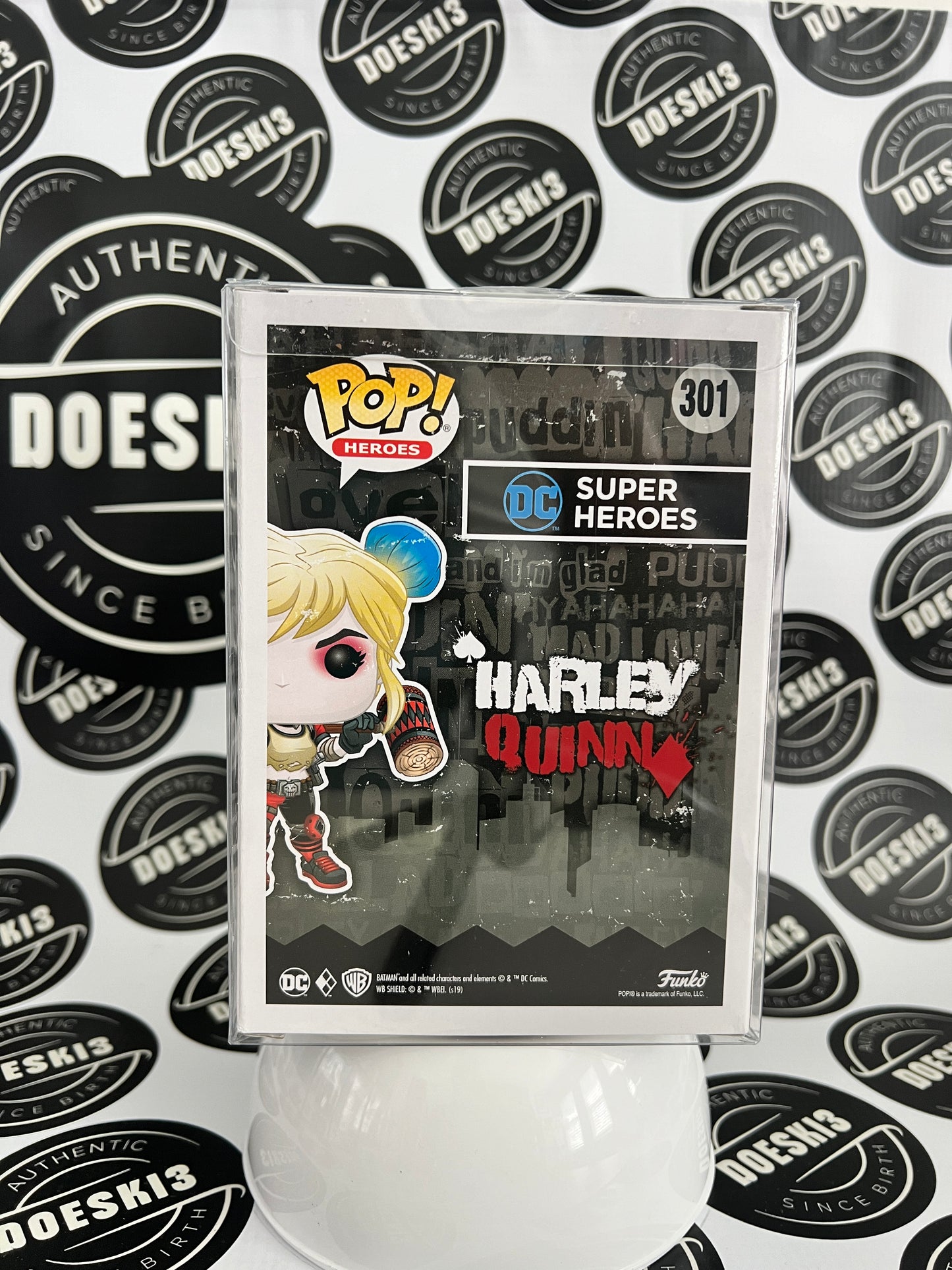 Funko Pop! DC Super Heroes - Harley Quinn With Mallet #301 GameStop Exclusive W/Protector