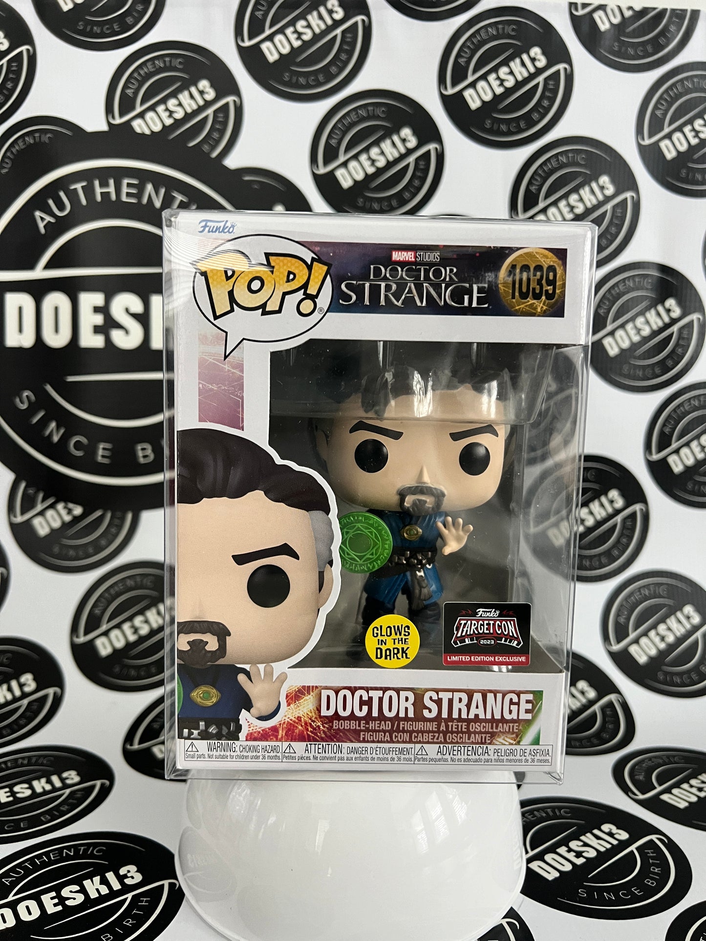 Funko Pop! Doctor Strange #1039 GITD Glows in the Dark - TargetCon Exclusive W/Protector