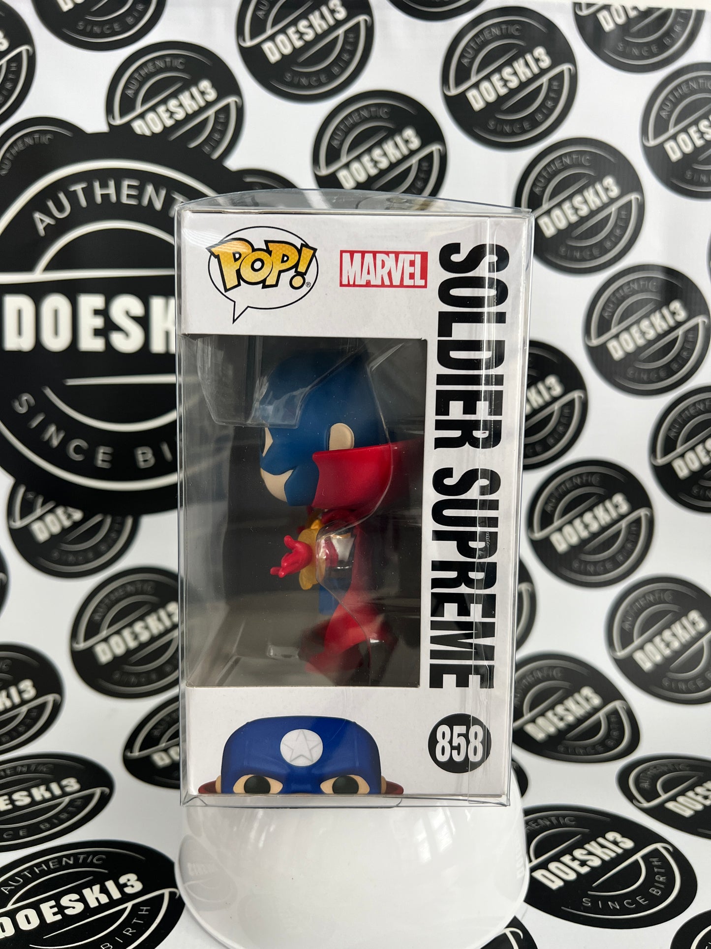 Funko Pop! Marvel Infinity Warps #858 Soldier Supreme W/Protector