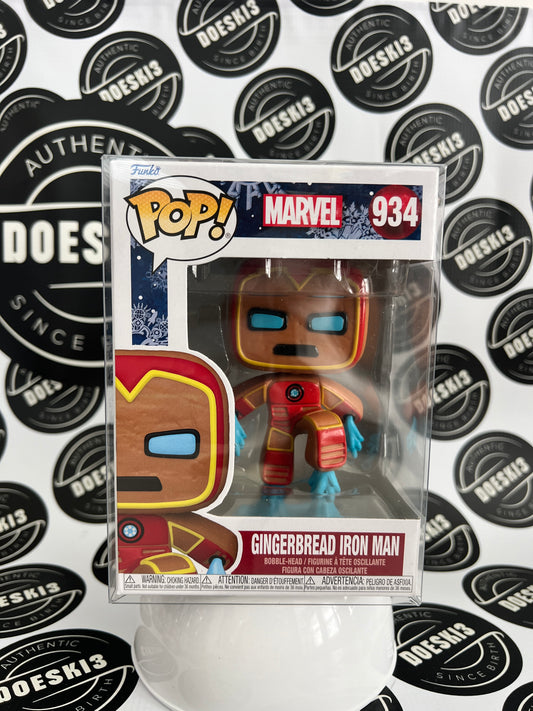 Funko Pop! Marvel: Gingerbread Iron Man #934 W/Protector