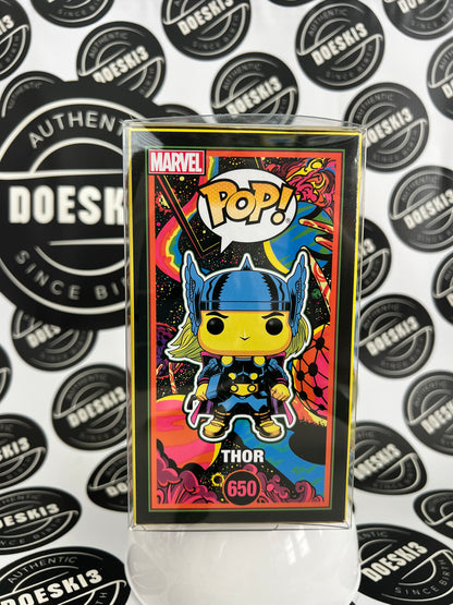 Funko POP! Marvel: Avengers Black Light Thor #650 Special Edition W/Protector