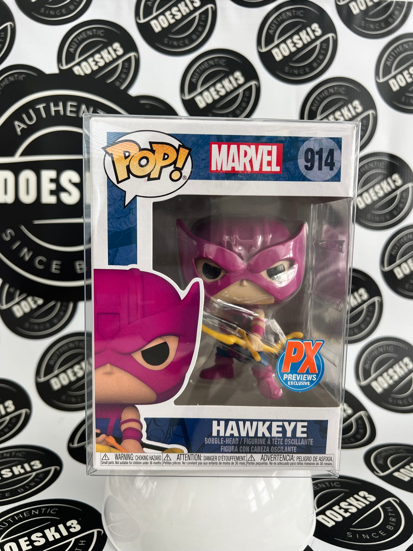 Funko Pop! Vinyl Marvel #914 Hawkeye PX Previews Exclusive W/Protector