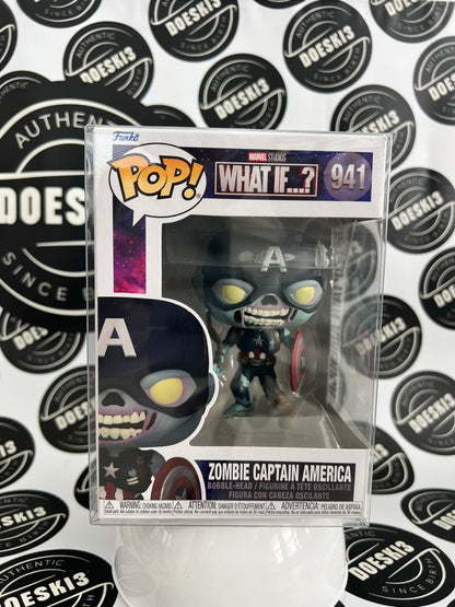 Funko Pop! Marvel What If? - Zombie Captain America #941 W/Protector