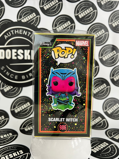 Funko Pop Scarlet Witch Black Light Vinyl Figure #986 - Target Exclusive W/Protector