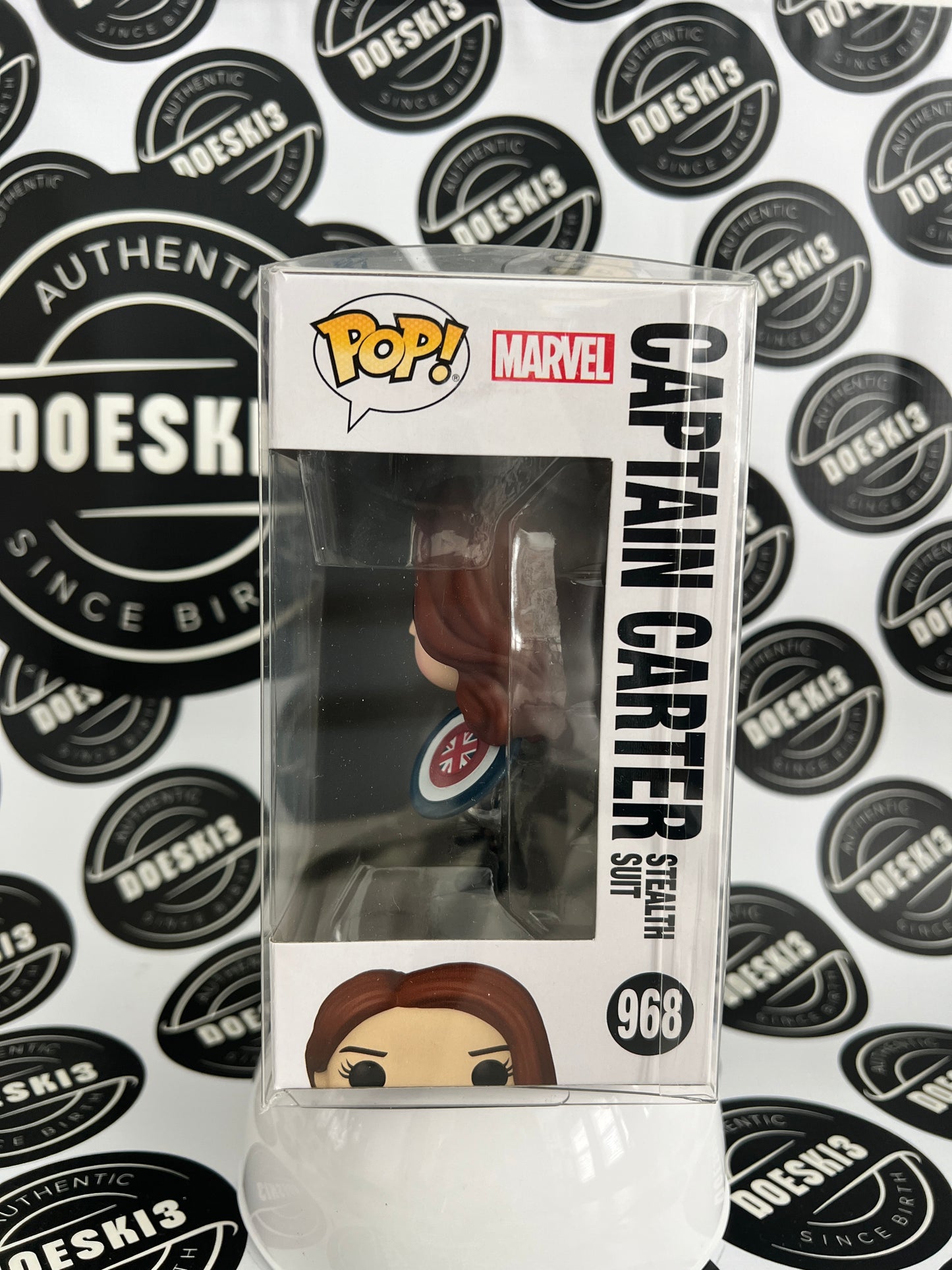 Funko Pop! Marvel What If...? CAPTAIN CARTER STEALTH SUIT #968 W/Protector