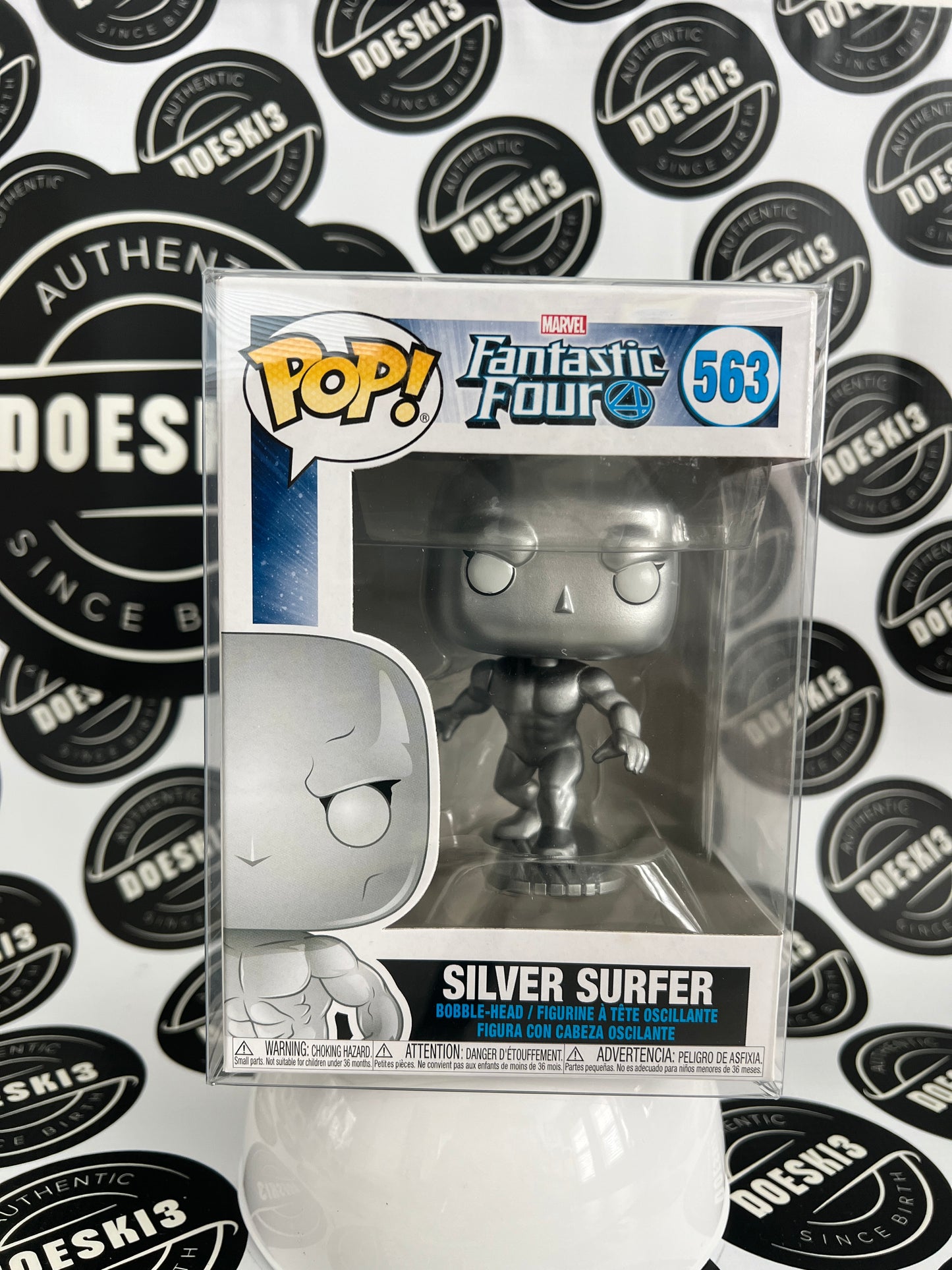 Funko Pop! Silver Surfer #563 Marvel Fantastic Four W/Protector