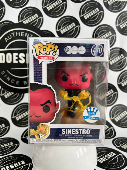 Funko POP! Heroes Green Lantern Sinestro #470 Funko Exclusive W/Protector