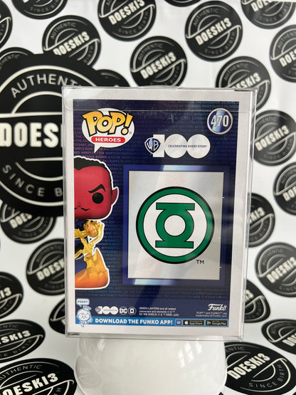 Funko POP! Heroes Green Lantern Sinestro #470 Funko Exclusive W/Protector