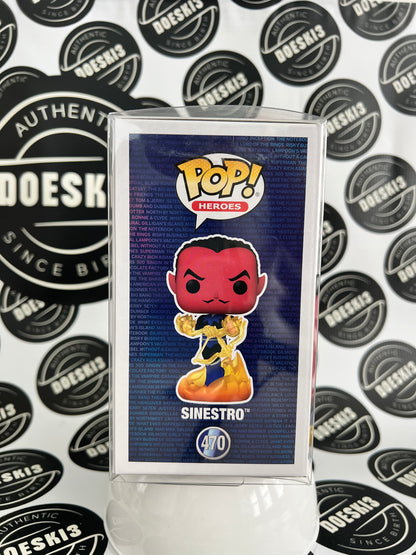 Funko POP! Heroes Green Lantern Sinestro #470 Funko Exclusive W/Protector