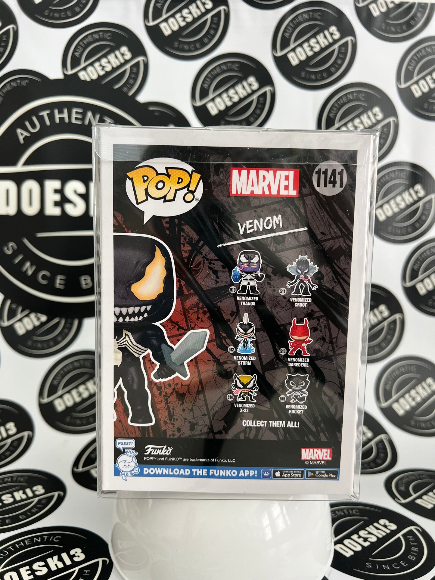 Funko Pop Marvel Venom #1141 Glow GITD Funko Shop Exclusive W/Protector