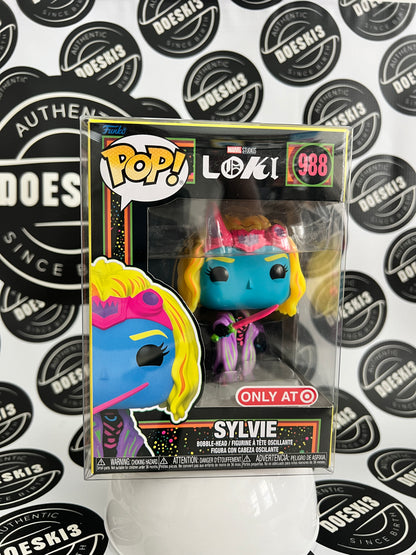 Funko Pop Marvel Sylvie #988 Black Light Target Exclusive W/Protector