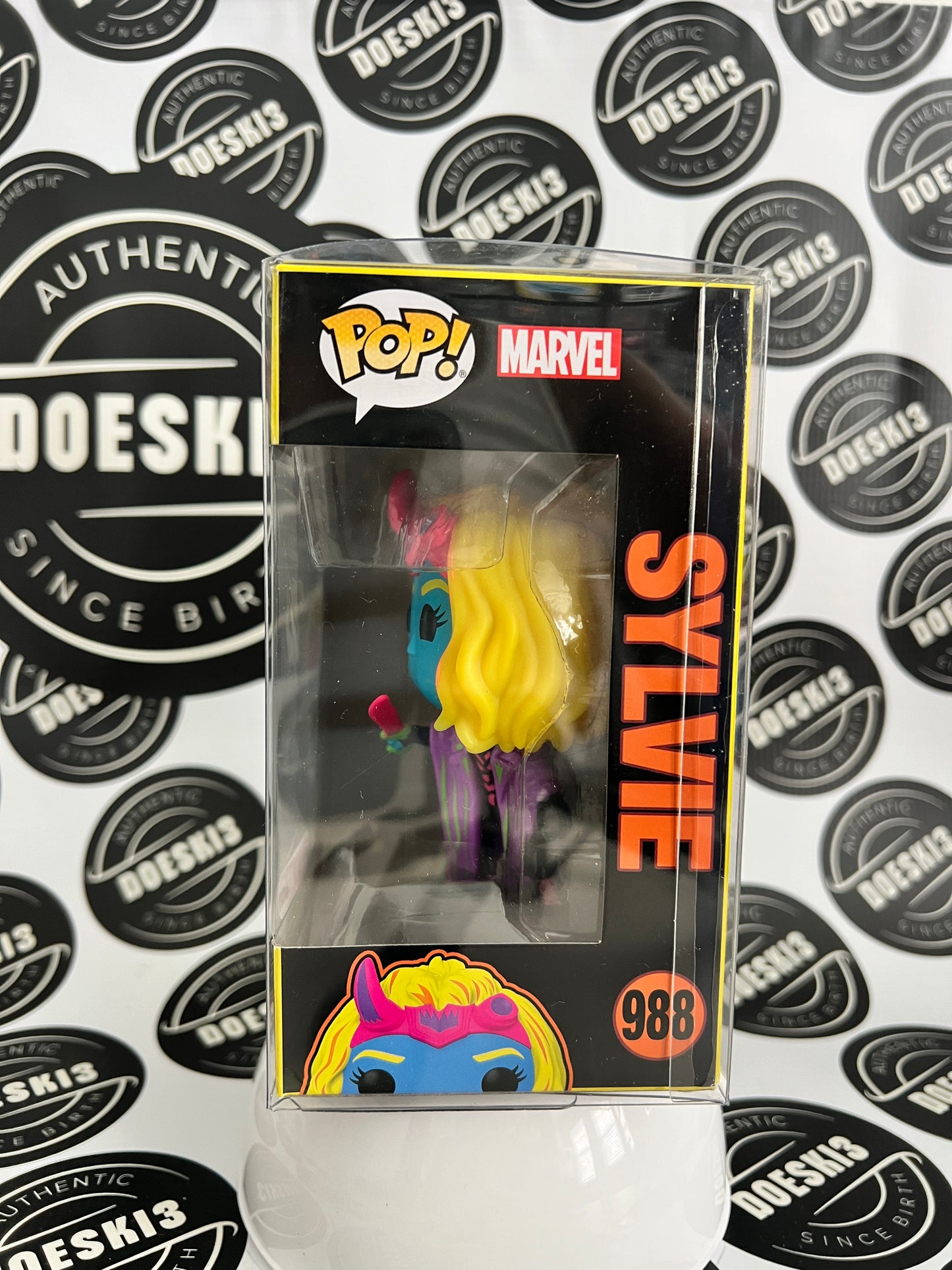 Funko Pop Marvel Sylvie #988 Black Light Target Exclusive W/Protector