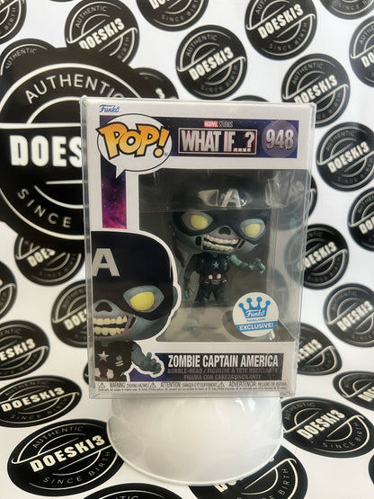 Funko Pop! Zombie Captain America - #948 Funko (Exclusive) W/Protector