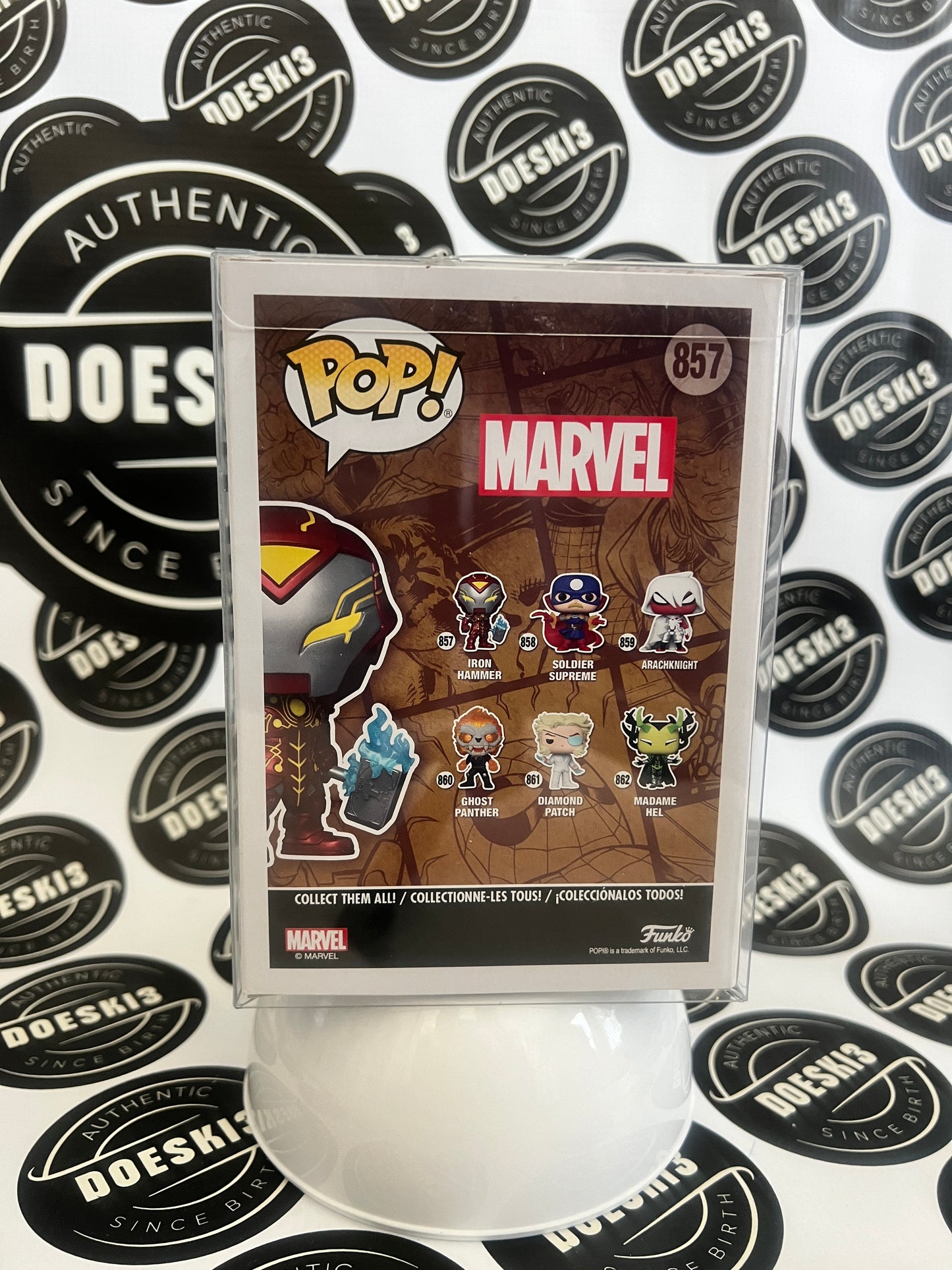 Funko Pop Marvel #857 Iron Hammer Glows In Dark Infinity Warps Target Exclusive W/Protector