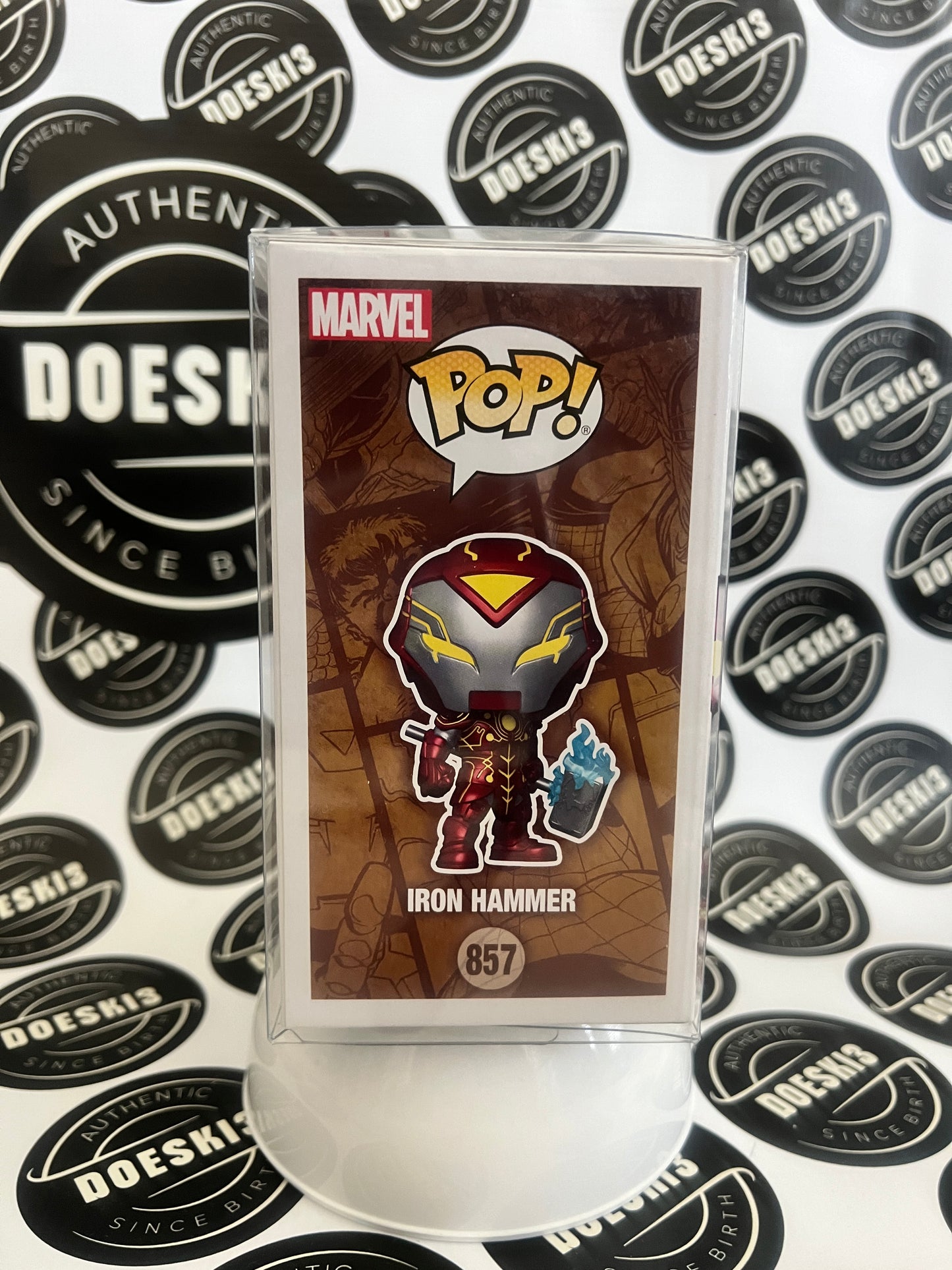 Funko Pop Marvel #857 Iron Hammer Glows In Dark Infinity Warps Target Exclusive W/Protector