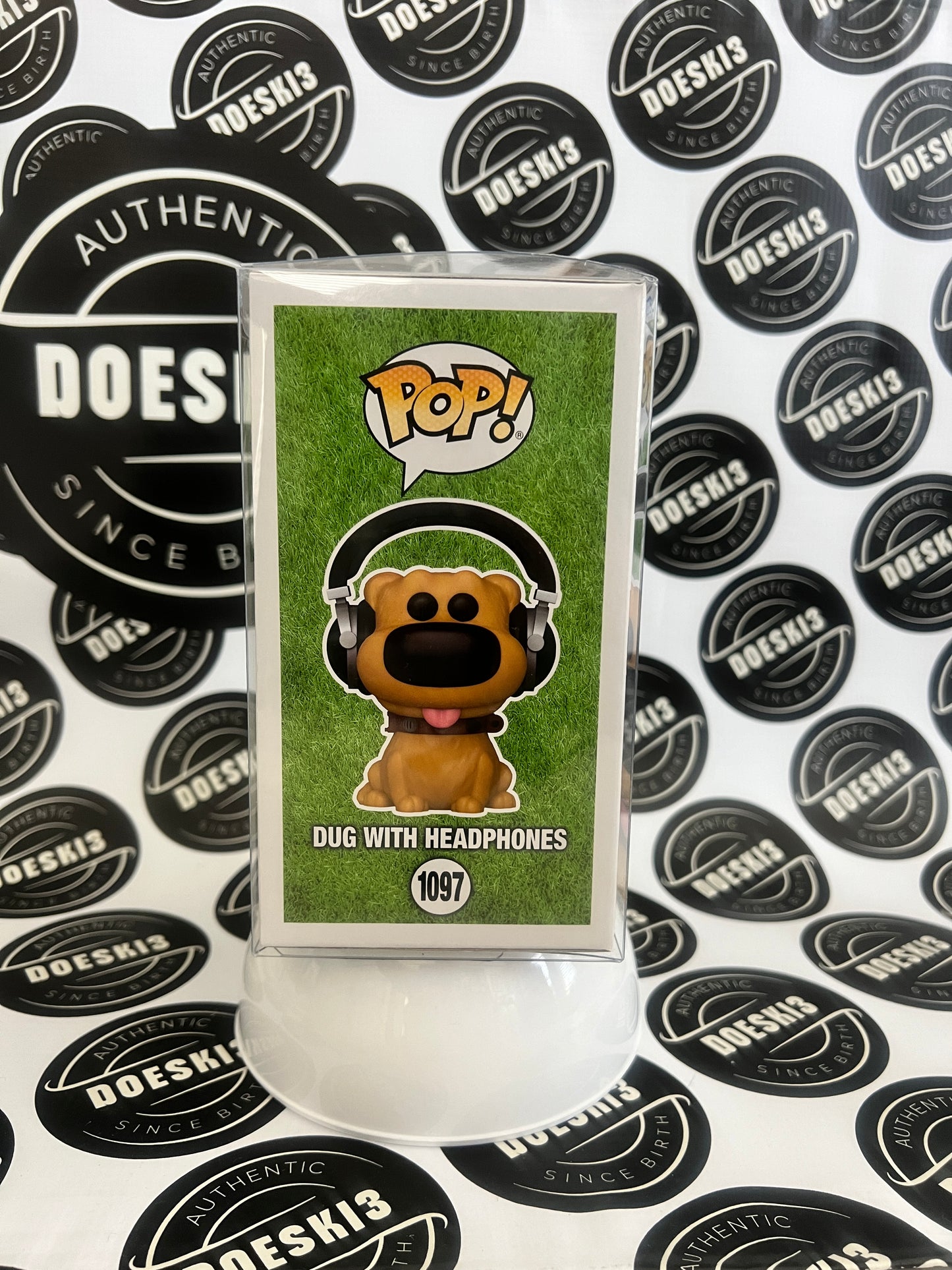 Funko Pop! Disney Pixar Dug With Headphones #1097 Funko Exclusive  W/Protector