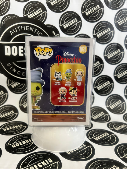 Funko Pop Disney Jiminy Cricket #1026 (Tattered) W/Protector