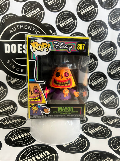 Funko Pop! Disney Mayor #807 (Black Light) W/Protector