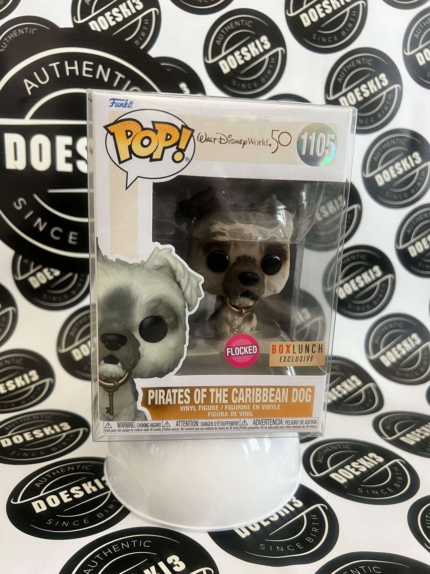 Funko Pop! Disney Pirates of the Caribbean Dog #1105 Box Lunch Exclusive (Flocked) W/ Protector