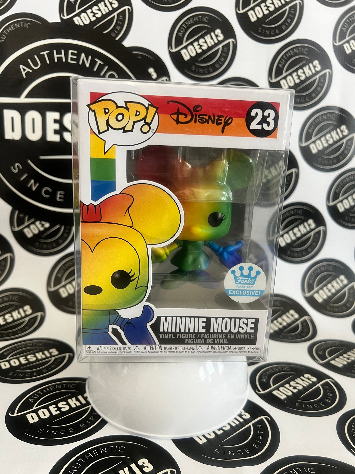 Funko Pop! Disney  Minnie Mouse #23  Pride (Rainbow) Funko Exclusive W/Protector